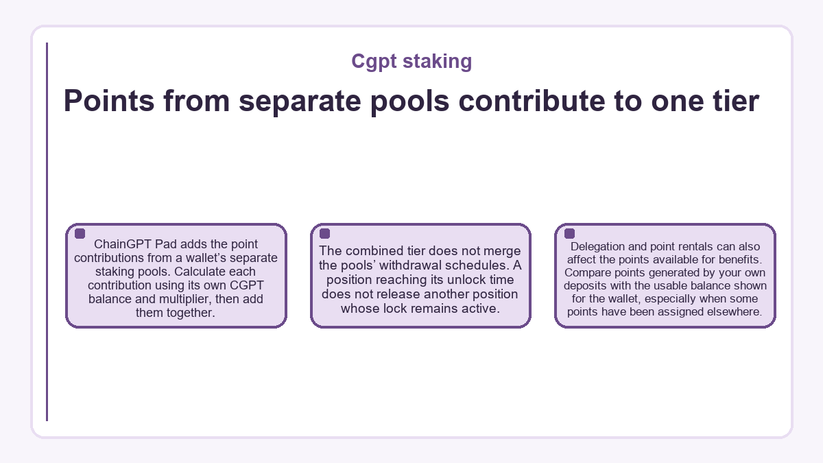 Points from separate pools contribute to one tier (Cgpt staking)
